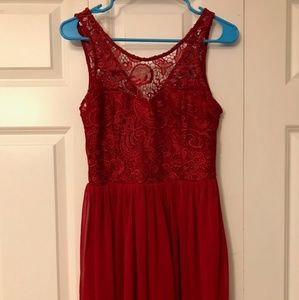 Women's red sleeveless Dress